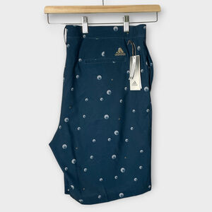 ADIDAS Golf Shorts Mens 40 Navy Sphere Print Lightweight Performance NEW